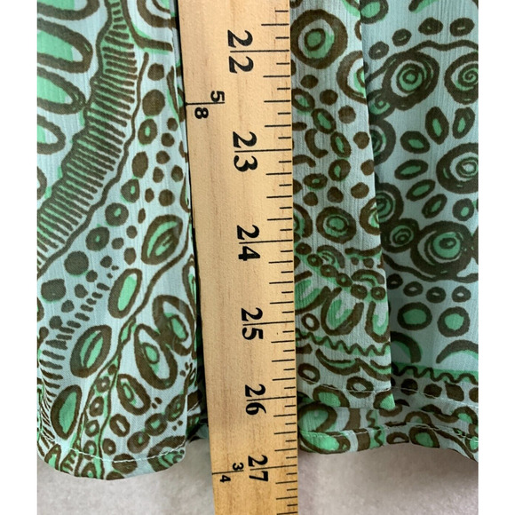 JH Collectible Women Midi Skirt Sz 14 Teal Fairy Feminine Romantic Artsy Chiffon - Picture 7 of 12